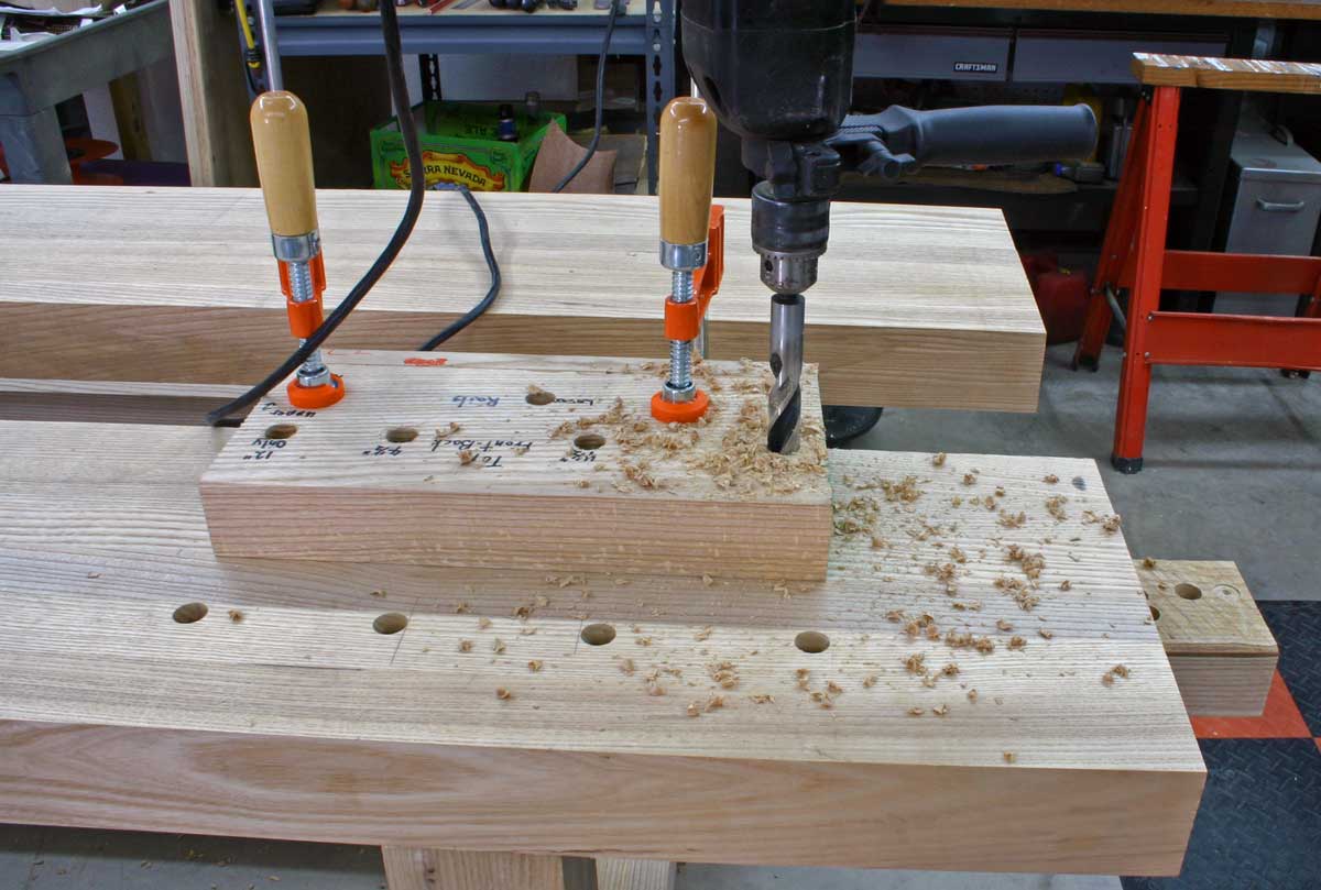 How To Drill Bench Dog Holes 